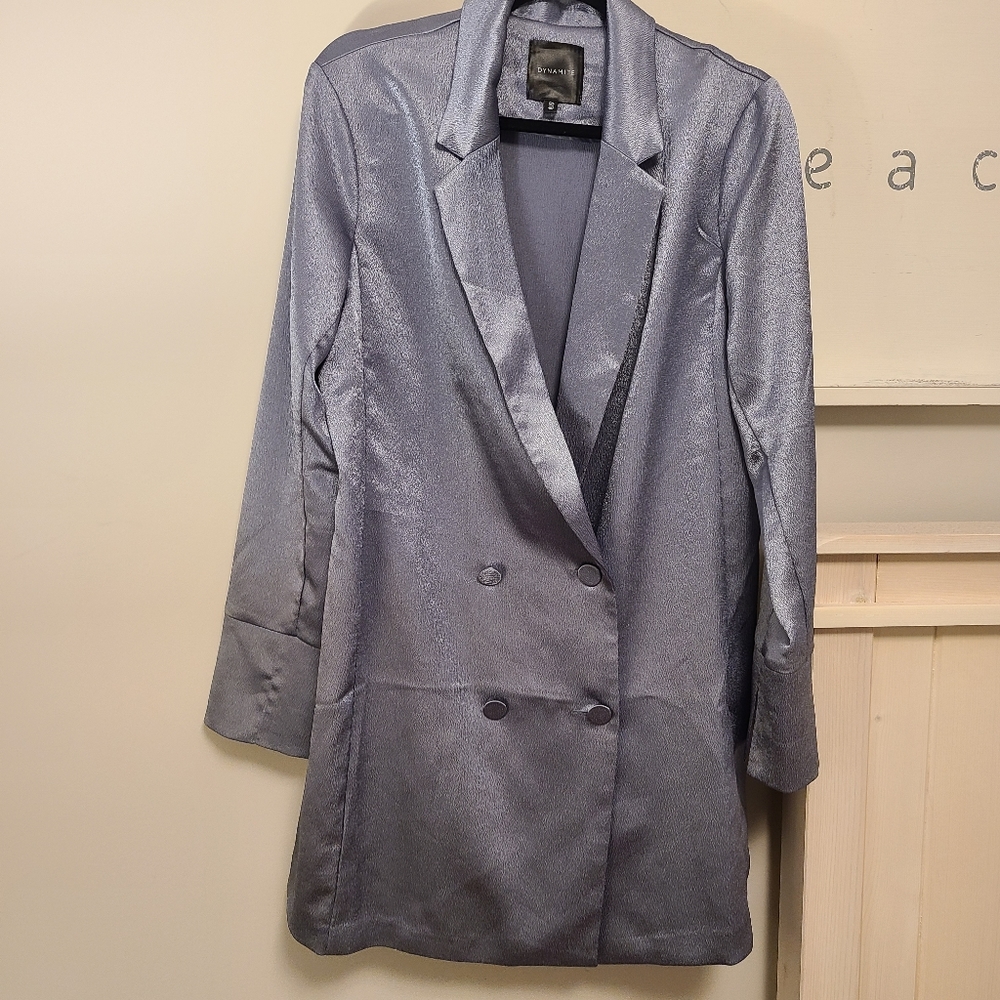 Dynamite Metalic Blazer Dress